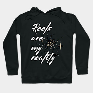 REELS ARE MY REALITY - BLACK AND WHITE GRAFFITI Hoodie